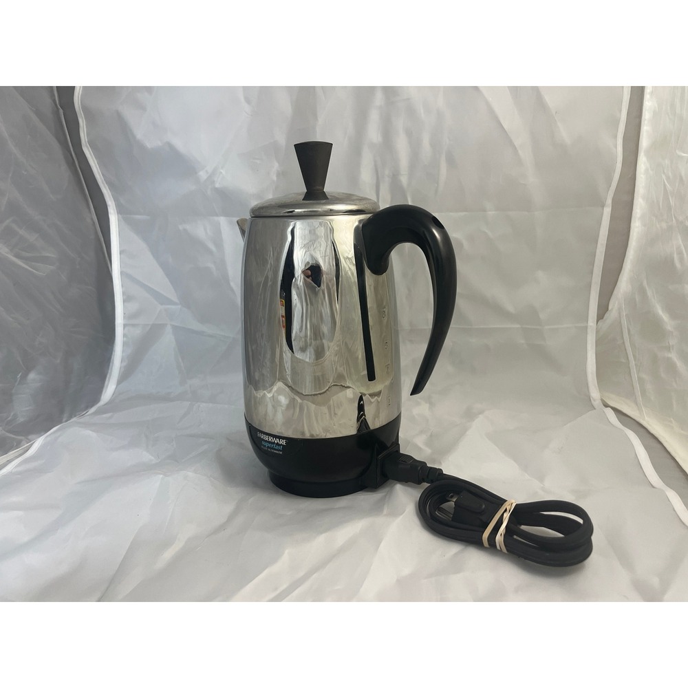 Farberware Superfast 8 Cup Electric Percolator Stainless Steel FCP280-A G Silver